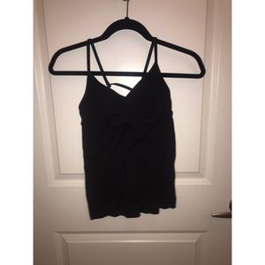 Size 4 black lululemon tank top